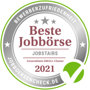 JobStairs Auszeichnung als BesteJobbörse21 Bewerber