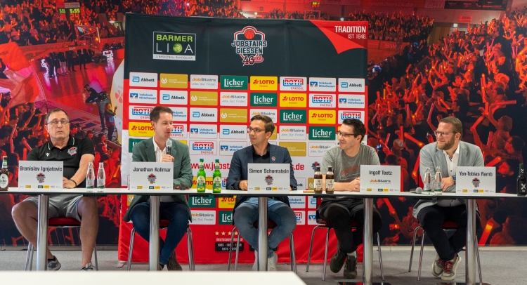 Jobstairs Partner News Basketball Partnerschaft Jobstairs Giessen46ers Pressekonferenz Juli 2023