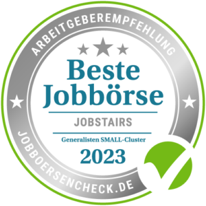 JobStairs Beste Jobbörse Auszeichnung 2023 Arbeitgeberempfehlung