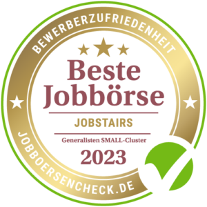 JobStairs Auszeichnung als Beste Jobbörse 2023 für Bewerbende