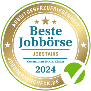 JobStairs Beste Jobbörse Auszeichnung 2024 Arbeitgeberempfehlung